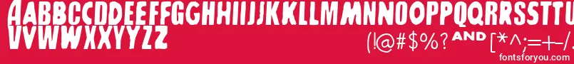 SharkboyLavagirl Font – White Fonts on Red Background