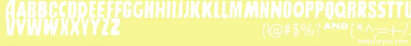 SharkboyLavagirl Font – White Fonts on Yellow Background