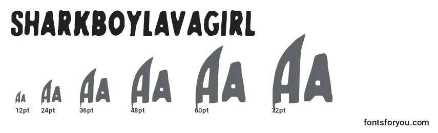 SharkboyLavagirl Font Sizes