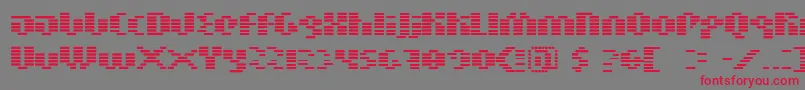 MoogBoy Font – Red Fonts on Gray Background