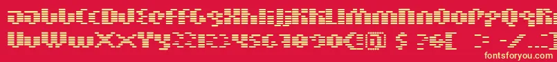 MoogBoy Font – Yellow Fonts on Red Background