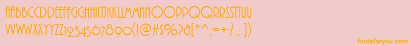 PizzicatoOsfRegular Font – Orange Fonts on Pink Background