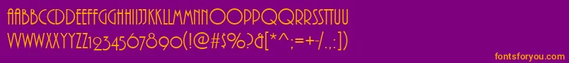 PizzicatoOsfRegular Font – Orange Fonts on Purple Background