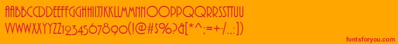 PizzicatoOsfRegular Font – Red Fonts on Orange Background