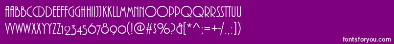 PizzicatoOsfRegular Font – White Fonts on Purple Background