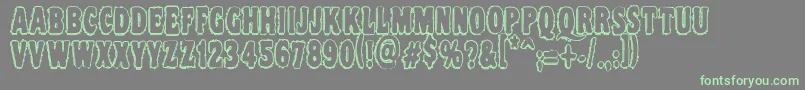 Vtcnightofthedrippydeadouttie Font – Green Fonts on Gray Background