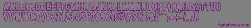 Vtcnightofthedrippydeadouttie Font – Purple Fonts on Gray Background