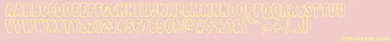 Vtcnightofthedrippydeadouttie Font – Yellow Fonts on Pink Background