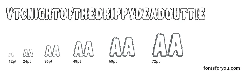 Размеры шрифта Vtcnightofthedrippydeadouttie