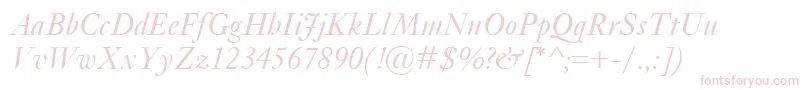 KisClassicoItalic Font – Pink Fonts on White Background