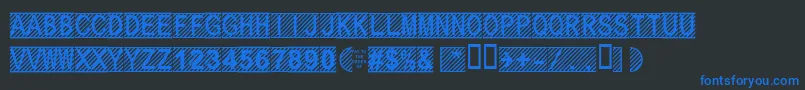 Secure9a Font – Blue Fonts on Black Background