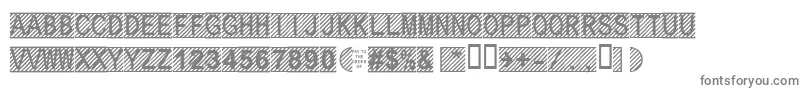 フォントSecure9a – 白い背景に灰色の文字