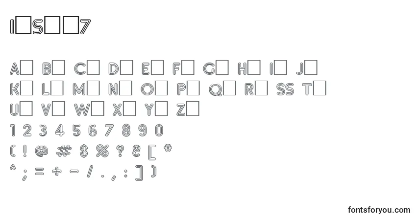 A fonte Inset7 – alfabeto, números, caracteres especiais