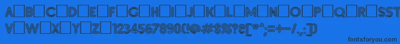 Inset7 Font – Black Fonts on Blue Background