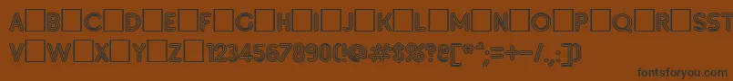 Inset7 Font – Black Fonts on Brown Background