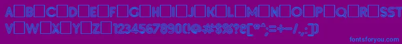 Inset7 Font – Blue Fonts on Purple Background