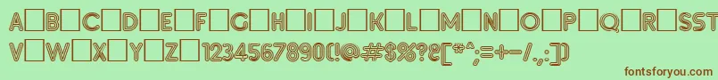 Inset7 Font – Brown Fonts on Green Background