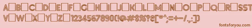 Inset7 Font – Brown Fonts on Pink Background
