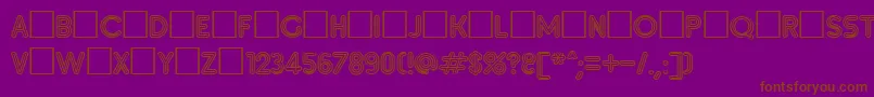 Inset7 Font – Brown Fonts on Purple Background