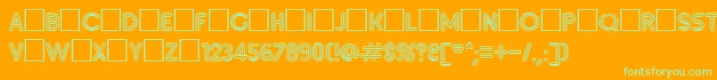 Inset7 Font – Green Fonts on Orange Background