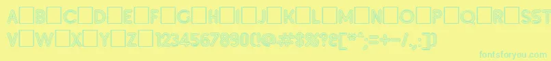 Inset7 Font – Green Fonts on Yellow Background