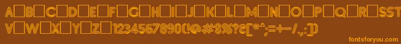 Inset7 Font – Orange Fonts on Brown Background