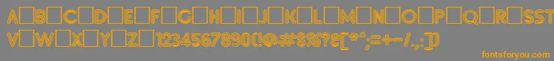 Inset7 Font – Orange Fonts on Gray Background