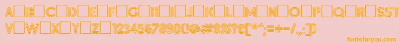 Inset7 Font – Orange Fonts on Pink Background