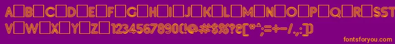 Inset7 Font – Orange Fonts on Purple Background