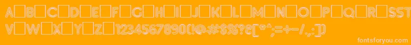 Inset7 Font – Pink Fonts on Orange Background