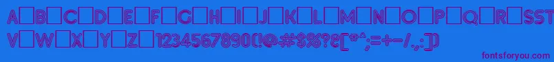 Inset7 Font – Purple Fonts on Blue Background