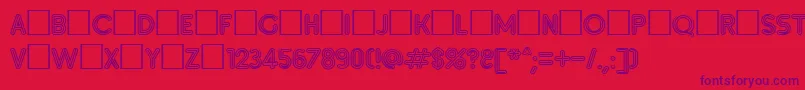 Inset7 Font – Purple Fonts on Red Background