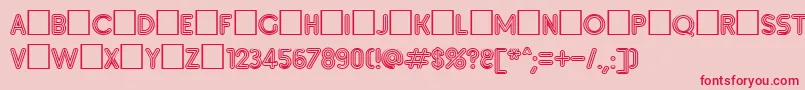 Inset7 Font – Red Fonts on Pink Background