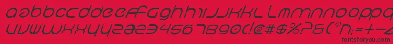 NeoGeoItalic-fontti – mustat fontit punaisella taustalla