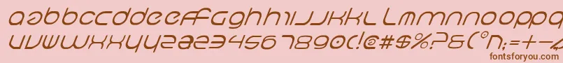 NeoGeoItalic Font – Brown Fonts on Pink Background