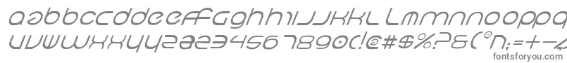 Czcionka NeoGeoItalic – szare czcionki na białym tle