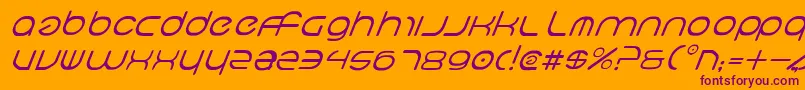 NeoGeoItalic Font – Purple Fonts on Orange Background