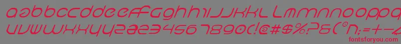 NeoGeoItalic Font – Red Fonts on Gray Background
