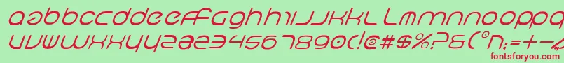 Шрифт NeoGeoItalic – красные шрифты на зелёном фоне