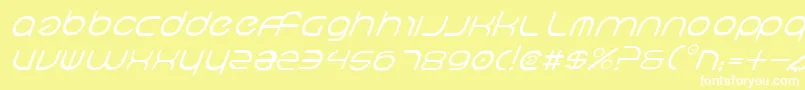 NeoGeoItalic Font – White Fonts on Yellow Background