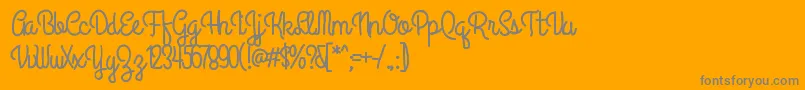 Anipetitehotel Font – Gray Fonts on Orange Background