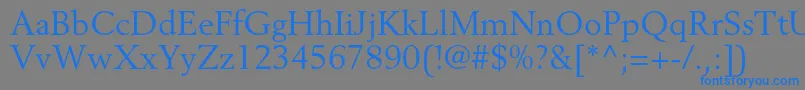 BerlingltstdRoman Font – Blue Fonts on Gray Background