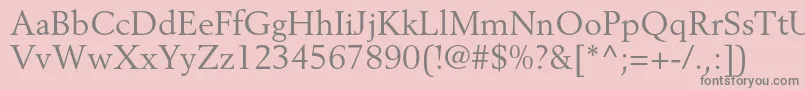 フォントBerlingltstdRoman – ピンクの背景に灰色の文字