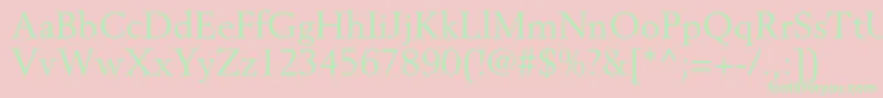 BerlingltstdRoman Font – Green Fonts on Pink Background