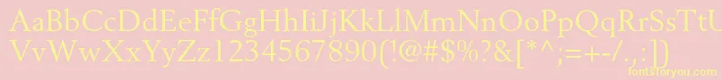 BerlingltstdRoman Font – Yellow Fonts on Pink Background