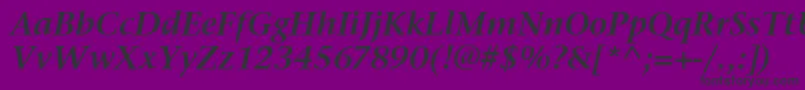 StoneSerifItcSemiItalic Font – Black Fonts on Purple Background