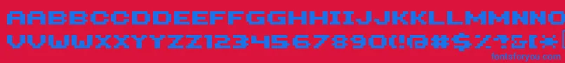 Hilogi71 Font – Blue Fonts on Red Background