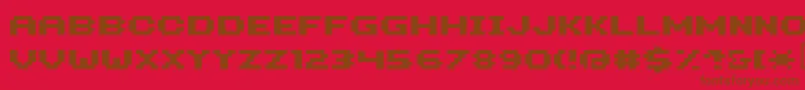Hilogi71 Font – Brown Fonts on Red Background