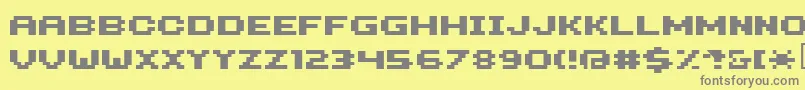 Hilogi71 Font – Gray Fonts on Yellow Background