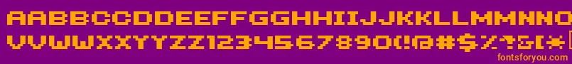 Hilogi71 Font – Orange Fonts on Purple Background